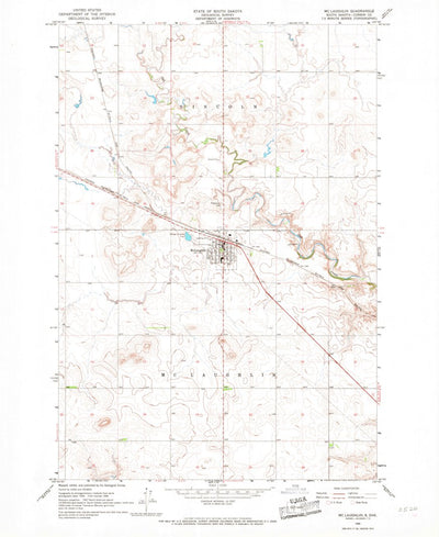 United States Geological Survey Mclaughlin, SD (1966, 24000-Scale) digital map
