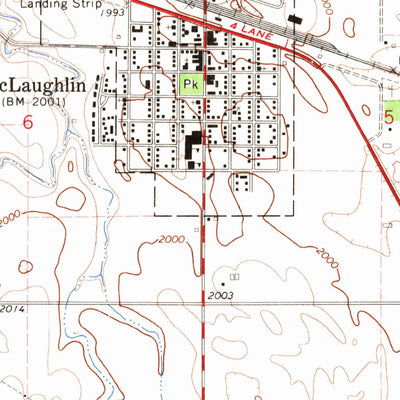 United States Geological Survey Mclaughlin, SD (1966, 24000-Scale) digital map