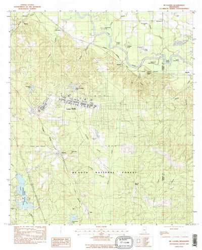United States Geological Survey Mclaurin, MS (1983, 24000-Scale) digital map