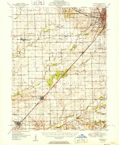 United States Geological Survey Mclean, IL (1951, 62500-Scale) digital map