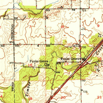 United States Geological Survey Mclean, IL (1951, 62500-Scale) digital map