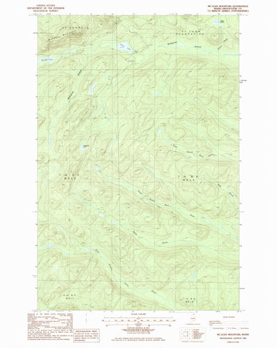 United States Geological Survey Mclean Mountain, ME (1985, 24000-Scale) digital map