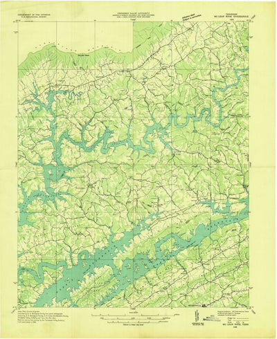 United States Geological Survey Mclean Rock, TN (1936, 48000-Scale) digital map