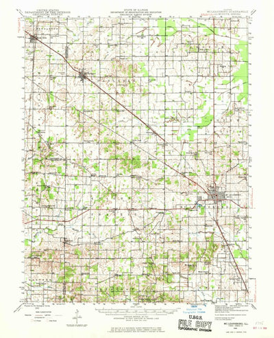 United States Geological Survey Mcleansboro, IL (1942, 62500-Scale) digital map