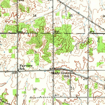 United States Geological Survey Mcleansboro, IL (1942, 62500-Scale) digital map