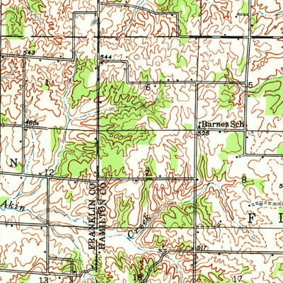 United States Geological Survey Mcleansboro, IL (1942, 62500-Scale) digital map