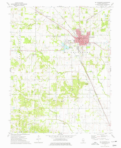 United States Geological Survey Mcleansboro, IL (1974, 24000-Scale) digital map
