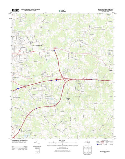 United States Geological Survey Mcleansville, NC (2013, 24000-Scale) digital map