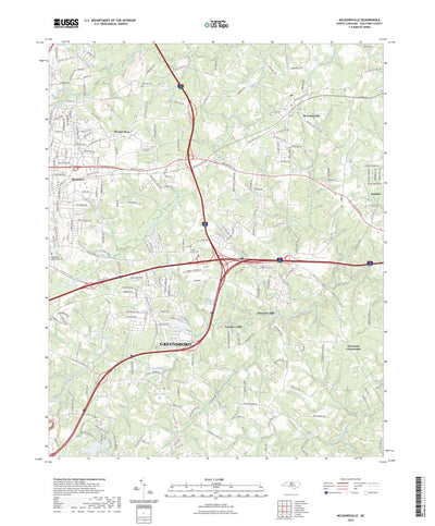 United States Geological Survey McLeansville, NC (2022, 24000-Scale) digital map