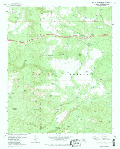 United States Geological Survey Mclellan Reservoir, AZ (1979, 24000-Scale) digital map