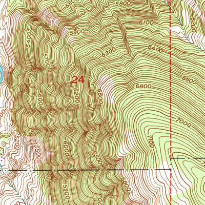 United States Geological Survey Mcleod Basin, MT (1951, 24000-Scale) digital map