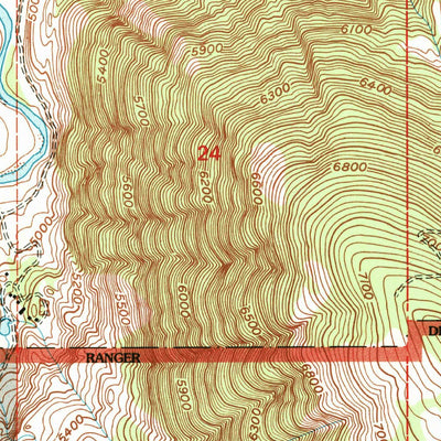 United States Geological Survey Mcleod Basin, MT (2000, 24000-Scale) digital map