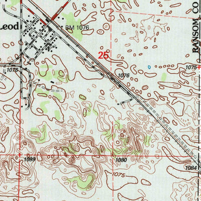 United States Geological Survey Mcleod, ND (1998, 24000-Scale) digital map