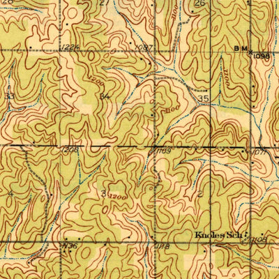 United States Geological Survey Mcloud, OK (1930, 62500-Scale) digital map