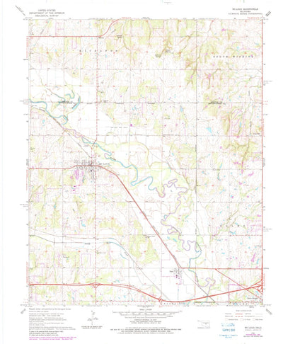 United States Geological Survey Mcloud, OK (1966, 24000-Scale) digital map