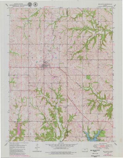 United States Geological Survey Mclouth, KS (1950, 24000-Scale) digital map