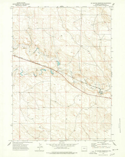 United States Geological Survey Mcmaster Reservoir, WY (1974, 24000-Scale) digital map