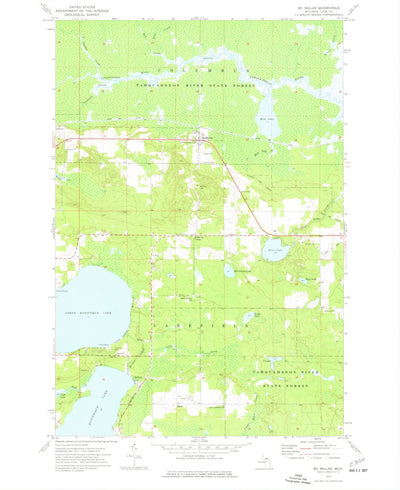 United States Geological Survey Mcmillan, MI (1973, 24000-Scale) digital map
