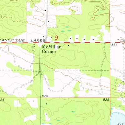 United States Geological Survey Mcmillan, MI (1973, 24000-Scale) digital map