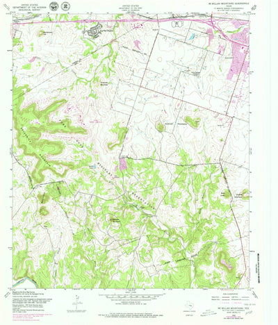 United States Geological Survey Mcmillan Mountains, TX (1958, 24000-Scale) digital map
