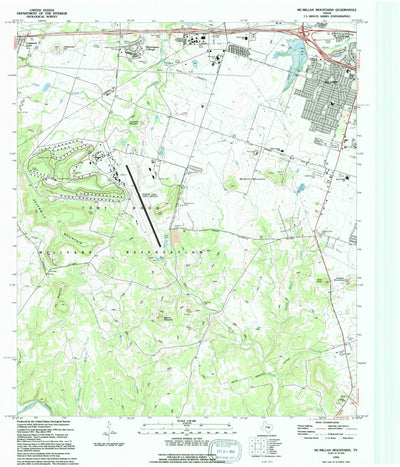 United States Geological Survey Mcmillan Mountains, TX (1994, 24000-Scale) digital map