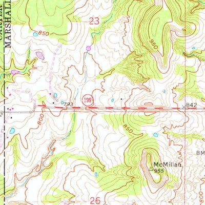 United States Geological Survey Mcmillan, OK (1963, 24000-Scale) digital map