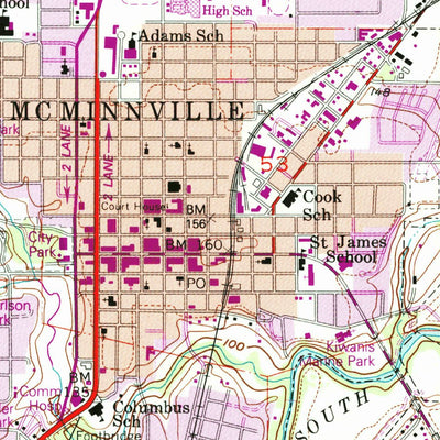 United States Geological Survey Mcminnville, OR (1957, 24000-Scale) digital map