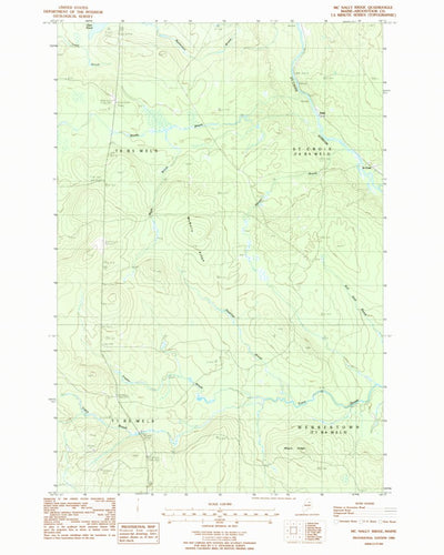 United States Geological Survey Mcnally Ridge, ME (1986, 24000-Scale) digital map