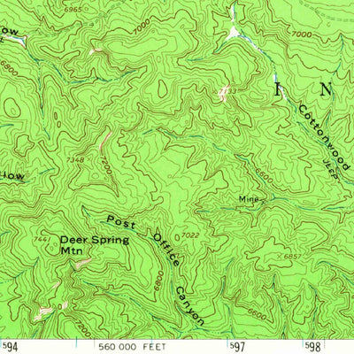 United States Geological Survey Mcnary, AZ (1961, 62500-Scale) digital map