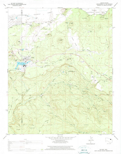 United States Geological Survey Mcnary, AZ (1976, 24000-Scale) digital map