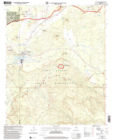 United States Geological Survey Mcnary, AZ (1998, 24000-Scale) digital map