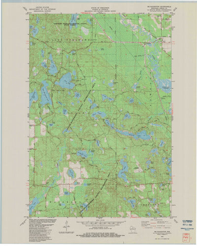 United States Geological Survey Mcnaughton, WI (1982, 24000-Scale) digital map