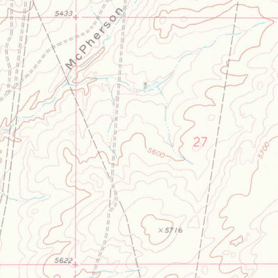 United States Geological Survey Mcpherson Draw, WY (1968, 24000-Scale) digital map