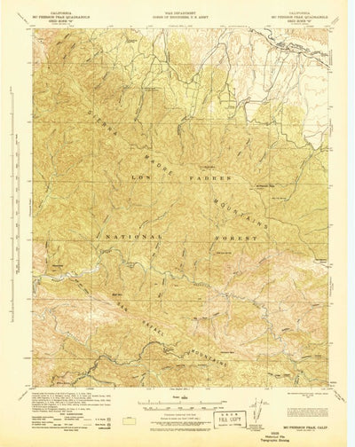 United States Geological Survey Mcpherson Peak, CA (1943, 62500-Scale) digital map