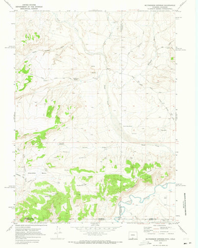 United States Geological Survey Mcpherson Springs, WY-CO (1970, 24000-Scale) digital map