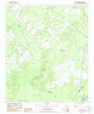 United States Geological Survey Mcphersonville, SC (1988, 24000-Scale) digital map