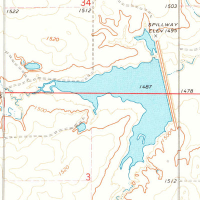 United States Geological Survey Mcqueen, OK (1971, 24000-Scale) digital map