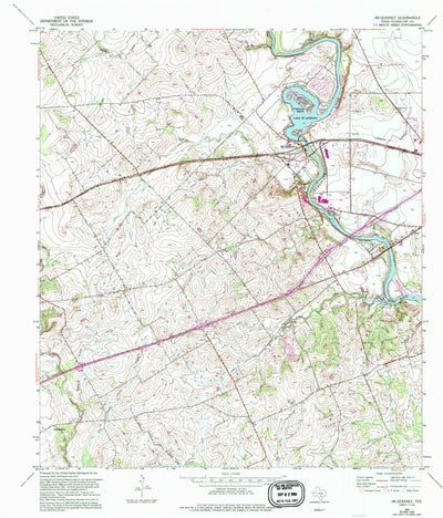 United States Geological Survey Mcqueeney, TX (1958, 24000-Scale) digital map