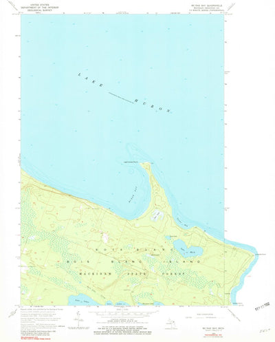 United States Geological Survey Mcrae Bay, MI (1964, 24000-Scale) digital map