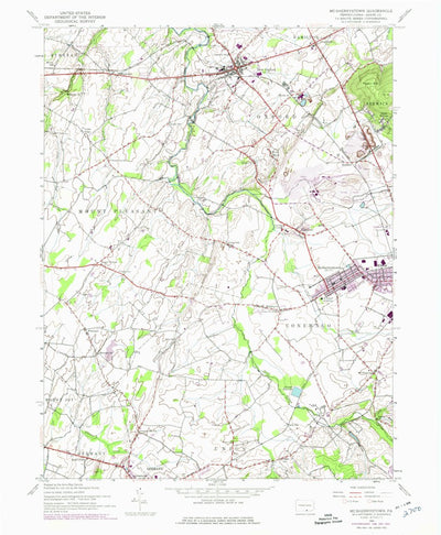 United States Geological Survey Mcsherrystown, PA (1944, 24000-Scale) digital map