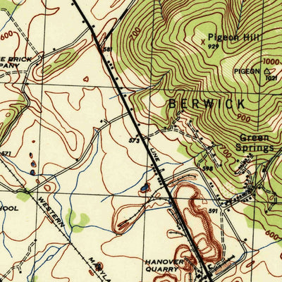 United States Geological Survey Mcsherrystown, PA (1944, 31680-Scale) digital map