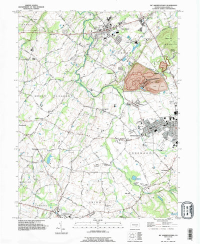 United States Geological Survey Mcsherrystown, PA (1990, 24000-Scale) digital map
