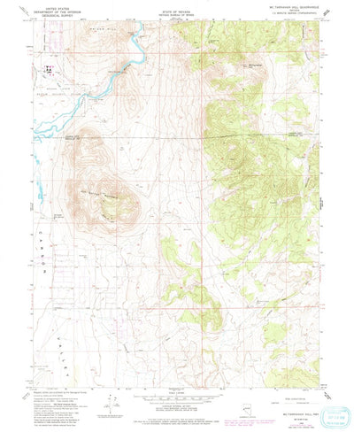 United States Geological Survey Mctarnahan Hill, NV (1968, 24000-Scale) digital map