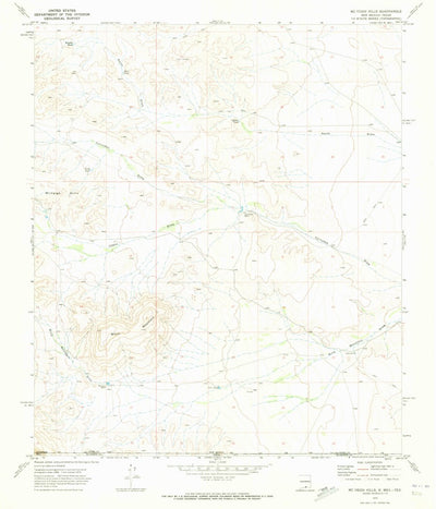 United States Geological Survey Mcveigh Hills, NM-TX (1970, 24000-Scale) digital map