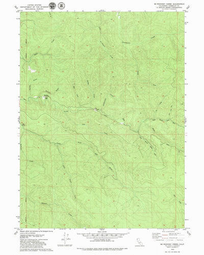 United States Geological Survey Mcwhinney Creek, CA (1979, 24000-Scale) digital map