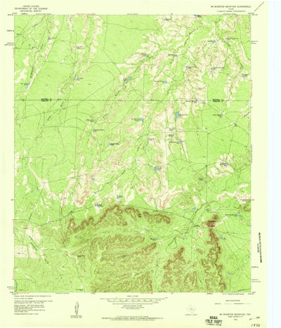 United States Geological Survey Mcwhorter Mountain, TX (1959, 24000-Scale) digital map