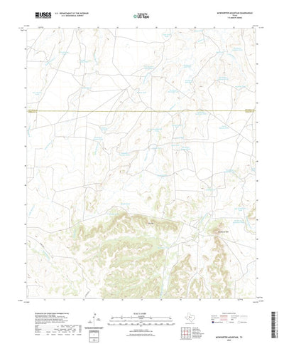 United States Geological Survey McWhorter Mountain, TX (2022, 24000-Scale) digital map