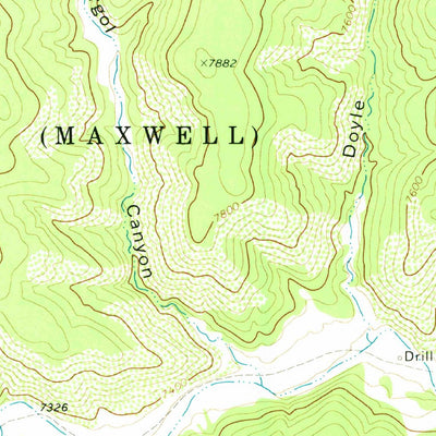 United States Geological Survey Mcwilliams Canyon, NM-CO (1971, 24000-Scale) digital map
