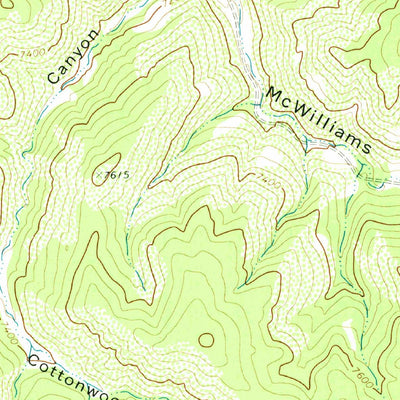 United States Geological Survey Mcwilliams Canyon, NM-CO (1971, 24000-Scale) digital map