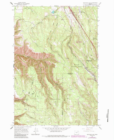 United States Geological Survey Meacham Lake, OR (1963, 24000-Scale) digital map